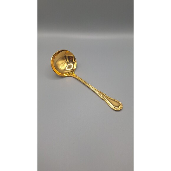 Hostess Set Of 3 Golden Milan By Home Concepts Ladel, Fork, Spoon - Picture 10 of 11